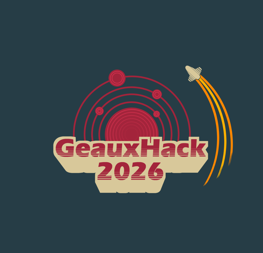 GeauxHack 2026 space-themed event artwork